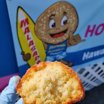 Manuela’s Malasadas - Inside of the malasada - Food Trucks Near Me - Honolulu, Hawaii