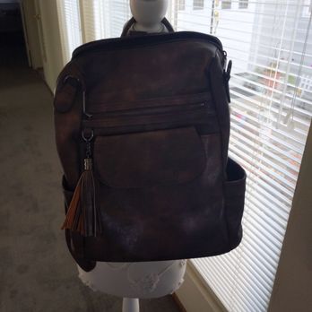 Shaaronus's Unique Store - Large Brown Leather backpack purse - Women's Clothing Near Me - Foster City, California Shaaronus's Unique Store - Large Brown Leather backpack purse - Women's Clothing Near Me - Foster City, California