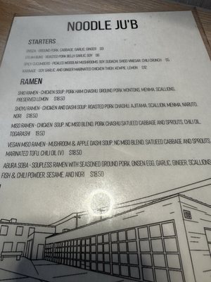 Menu photo 1 Noodle Ju'B Winston-Salem, NC Menu photo 1 Noodle Ju'B Winston-Salem, NC