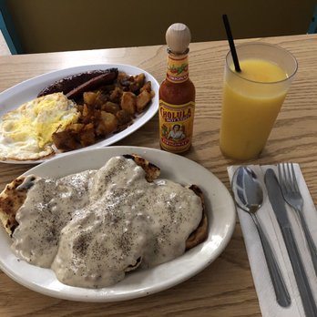 Nancy's Revival - Biscuits and Gravy Eggs Over Well Home Fries Hot Link - Diners Near Me - Pittsburgh, Pennsylvania Nancy's Revival - Biscuits and Gravy Eggs Over Well Home Fries Hot Link - Diners Near Me - Pittsburgh, Pennsylvania