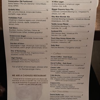 Saints + Council - Drink Menu - Breakfast & Brunch Near Me - Atlanta, Georgia Saints + Council - Drink Menu - Breakfast & Brunch Near Me - Atlanta, Georgia