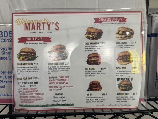 Menu photo 1 Marty’s Jersey City, NJ Menu photo 1 Marty’s Jersey City, NJ