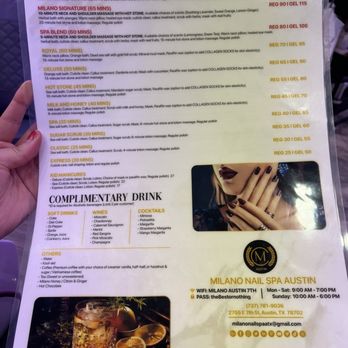 Milano Nail Spa - Manicure side menu- Regular manicure with hot stones - Nail Salons Near Me - Austin, Texas Milano Nail Spa - Manicure side menu- Regular manicure with hot stones - Nail Salons Near Me - Austin, Texas