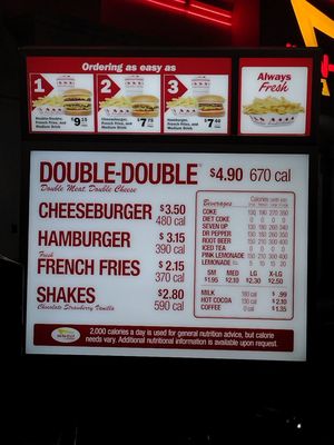 Menu photo 2 In-N-Out Burger Reno, NV