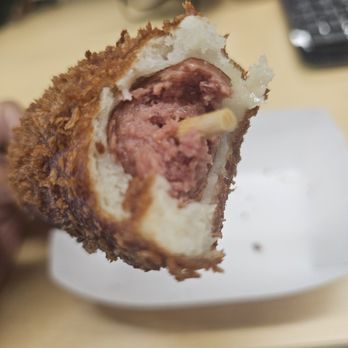 Myungrang Hot Dog - Inside of the Premium Beef Hot Dog - Hot Dogs Near Me - Cupertino, California Myungrang Hot Dog - Inside of the Premium Beef Hot Dog - Hot Dogs Near Me - Cupertino, California