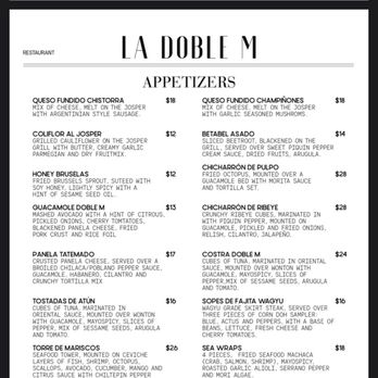 La Doble M Restaurant & Bar - Menu - Mexican Near Me - McAllen, Texas La Doble M Restaurant & Bar - Menu - Mexican Near Me - McAllen, Texas