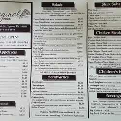 Original Italian Pizza Restaurant - Original Italian Pizza's menu