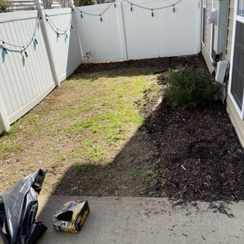 A Great View Property Services - Before picture of yard renovation: - Landscaping Near Me