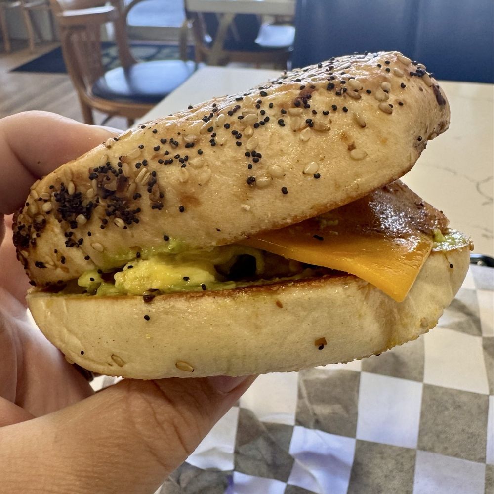 The Sunrise Bagel without bacon The Sunrise Bagel without bacon