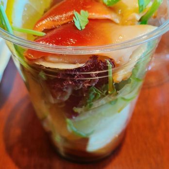 Seafood Shake - Hokkigai Marinated Cup - Salad Near Me - Vancouver, British Columbia Seafood Shake - Hokkigai Marinated Cup - Salad Near Me - Vancouver, British Columbia