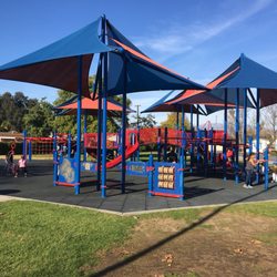 Allen J. Martin Park - This is the playground jungle gym, no sand, floor is padded with some shock to cushion kids that fall.