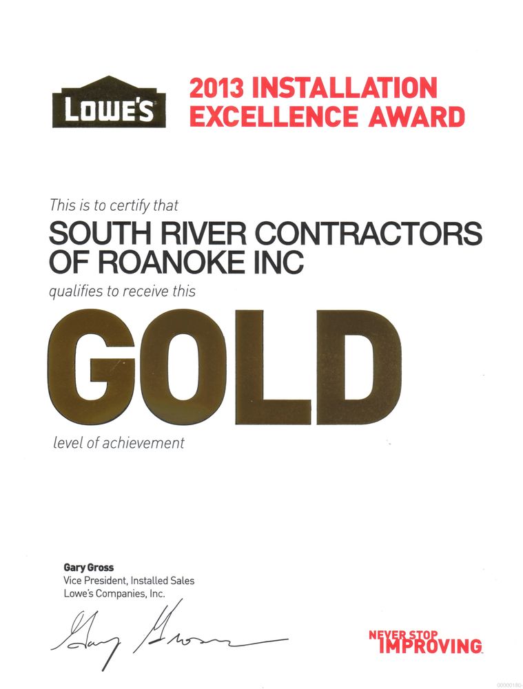 Slide of South River Contracting of Roanoke