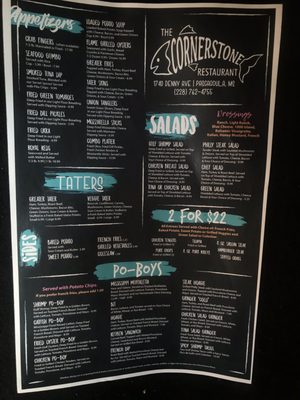 Menu photo 1 The Cornerstone Pascagoula, MS Menu photo 1 The Cornerstone Pascagoula, MS