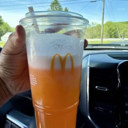 McDonald's - Orange Dream that I ordered with no ice so I get no juice either I guess.