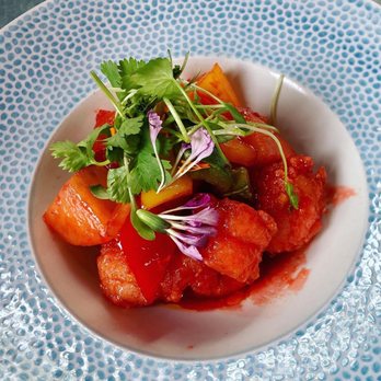 Dasha - Sweet & sour prawns. Just ok. The apple was weird would have preferred pineapple. - Chinese Near Me - Toronto, Ontario Dasha - Sweet & sour prawns. Just ok. The apple was weird would have preferred pineapple. - Chinese Near Me - Toronto, Ontario