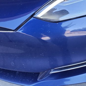 Tesla Touch Up - Before he worked on the car - Mobile Dent Repair Near Me Tesla Touch Up - Before he worked on the car - Mobile Dent Repair Near Me
