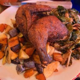 Chicken, potatoes, & brussels