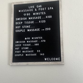 Live Oak Massage & Foot Spa - Reflexology Near Me - Dallas, Texas