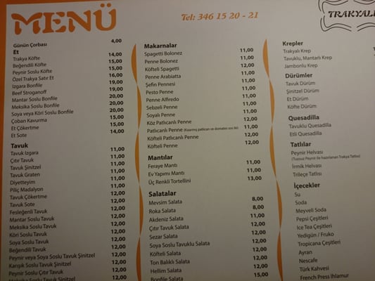 Menu photo 2 Trakyalı Restaurant Istanbul, 34