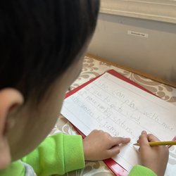 Color Along Pediatric Therapy - Handwriting Time- great finger spacing buddy!