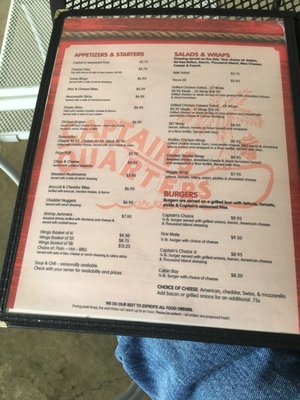 Menu photo 4 Captain's Quarters Antioch, IL