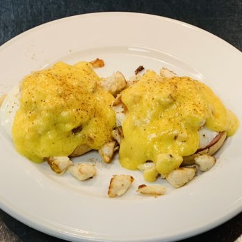 Omega Eats - Benedict with jumbo lump crab meat. - Greek Near Me - Ocean City, Maryland