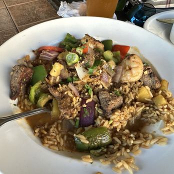 Red, White & Booze - Caribbean Stir Fry - just an excellent dish! - Seafood Near Me - St Pete Beach, Florida Red, White & Booze - Caribbean Stir Fry - just an excellent dish! - Seafood Near Me - St Pete Beach, Florida