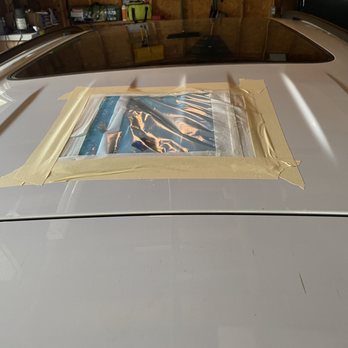 Collision Craftsmen - My husband had to tape up the hole until we were able to bring the car in for repair. - Body Shops Near Me - Abington, Massachusetts