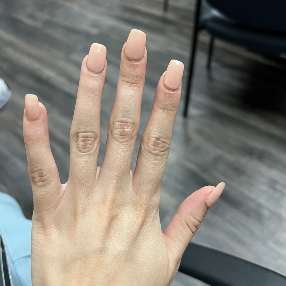Slanted nail shape, not straight Slanted nail shape, not straight