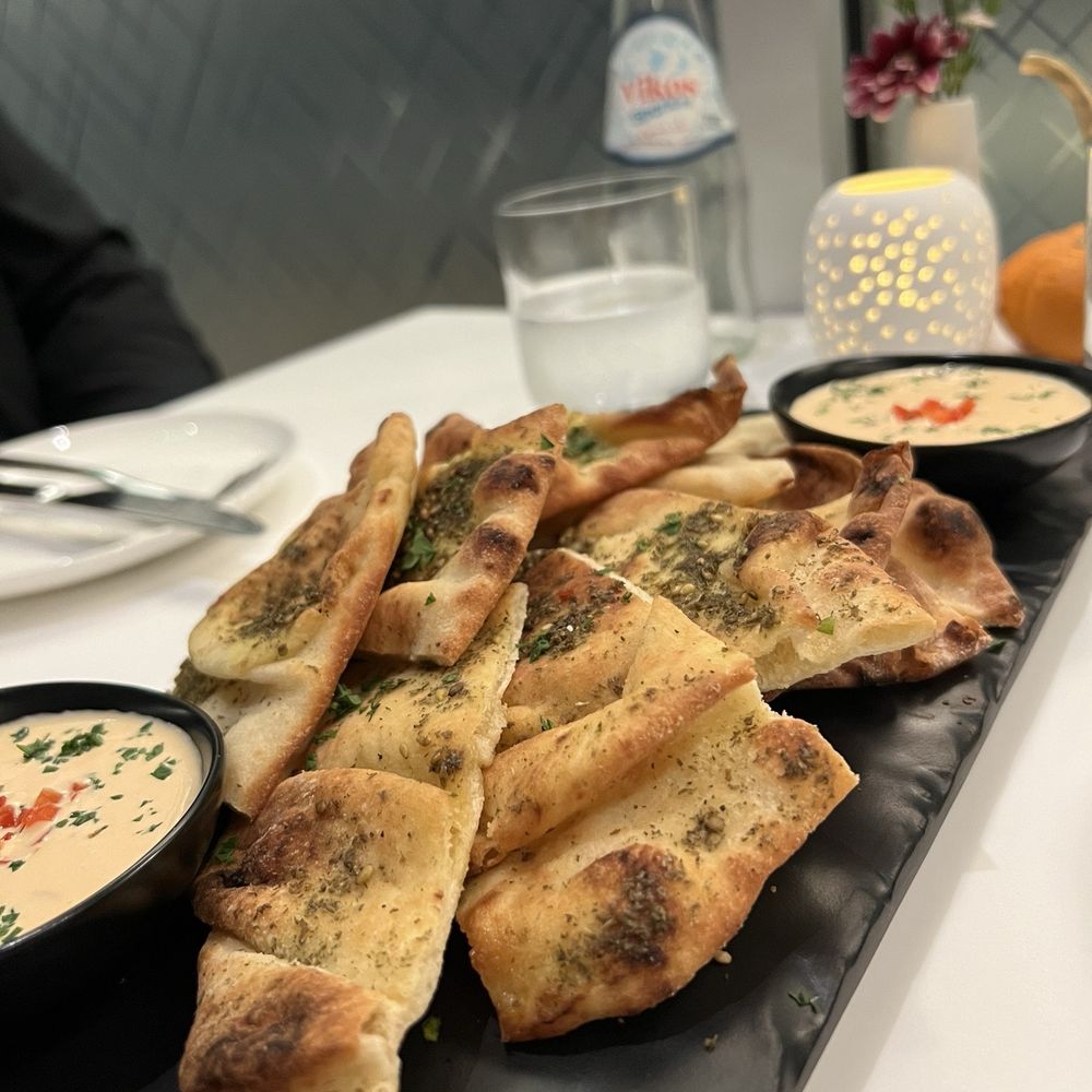 Estiatorio Fili - Tirokafteri with pita - Greek Near Me - Providence, Rhode Island Estiatorio Fili - Tirokafteri with pita - Greek Near Me - Providence, Rhode Island