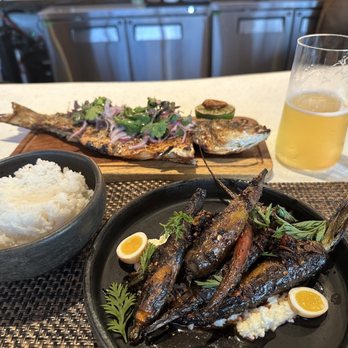 Jun - Branzino Carrots and Coconut Rice - New American Near Me - Houston, Texas Jun - Branzino Carrots and Coconut Rice - New American Near Me - Houston, Texas
