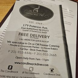 1st time!  15 pages of menu