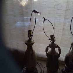 Hercules Moving - vintage lamps not wrapped and in with wrought iron stuff