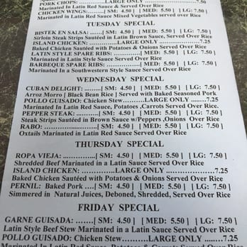 La Cocina - a menu for a restaurant - Delis Near Me - Fairfield, New Jersey