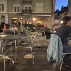 Holy Cow - Outdoor seating. They have indoor as well.