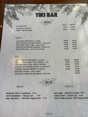 Menu photo 4 Aloha Tiki Williamsburg, VA