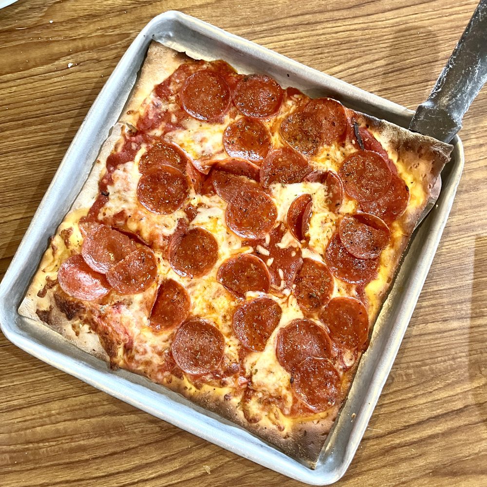10"x10" Pepperoni Pizza with Light Cheese 10"x10" Pepperoni Pizza with Light Cheese
