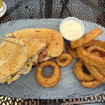 Boulder’s Bar & Grill - Cuban Sandwich with onion rings - Salad Near Me - High Point, North Carolina