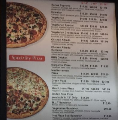 Menu photo 6 Reno's Pizzeria & Restaurant Studio City, CA Menu photo 6 Reno's Pizzeria & Restaurant Studio City, CA