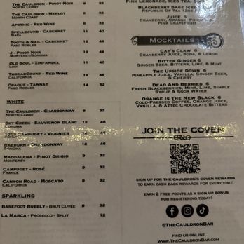 The Cauldron - Menu - French Near Me - Buena Park, California