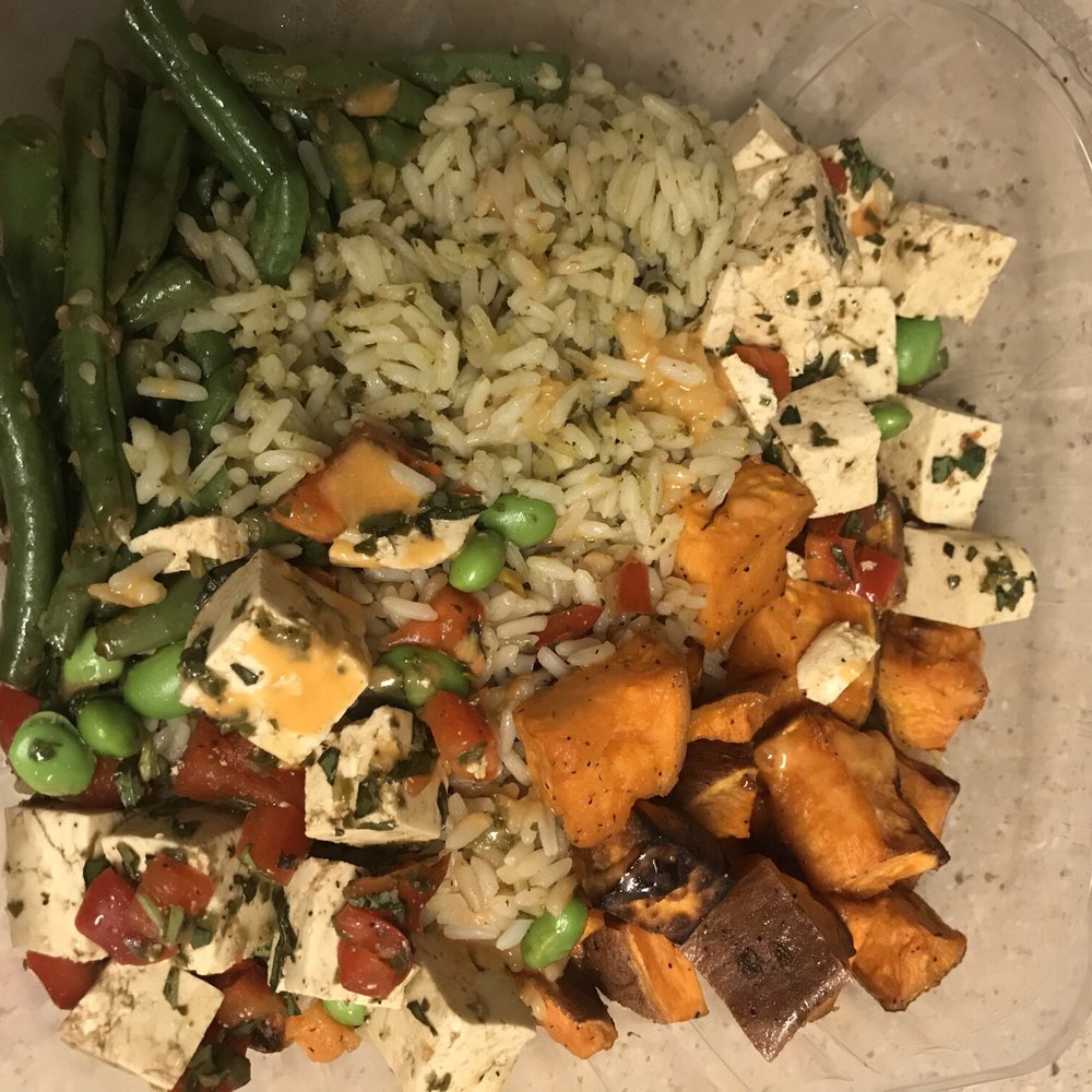 Fresh Kitchen - Six Bowl: green & brown rice, potatoes/green beans, double tofu - Vegetarian Near Me - Orlando, Florida Fresh Kitchen - Six Bowl: green & brown rice, potatoes/green beans, double tofu - Vegetarian Near Me - Orlando, Florida