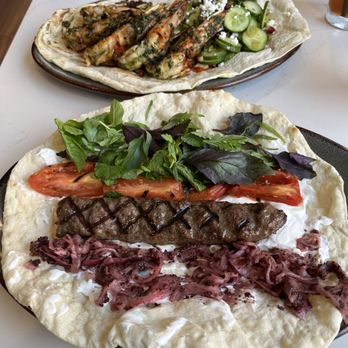 Joon - Lunch for 2: Kubedieh Sandwich and Persian Cucumber Salad with Grilled Prawns - Persian/Iranian Near Me - Vienna, Virginia Joon - Lunch for 2: Kubedieh Sandwich and Persian Cucumber Salad with Grilled Prawns - Persian/Iranian Near Me - Vienna, Virginia