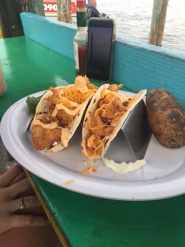 Order Grouper Tacos food online from Friendly Fisherman Restaurant store, Madeira Beach on bringmethat.com