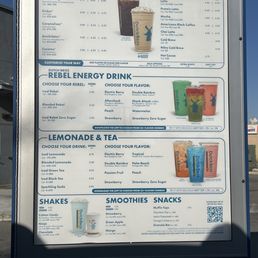 Drive thru menu