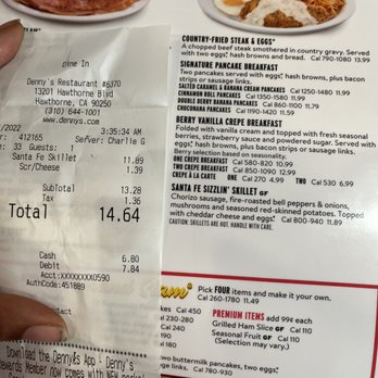 Denny's - It comes with cheese and eggs yet I was charged extra for scr/cheese - Breakfast & Brunch Near Me - Hawthorne, California