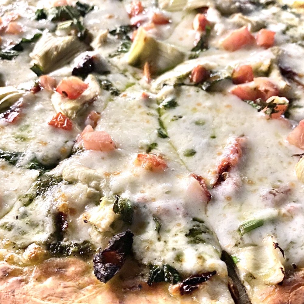 Blue Moose Pizza - Spring pizza on cauliflower crust (the crust is great) - Pizza Near Me - Avon, Colorado Blue Moose Pizza - Spring pizza on cauliflower crust (the crust is great) - Pizza Near Me - Avon, Colorado