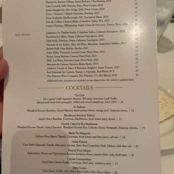The Capital Grille - Wine and cocktail list - Steakhouses Near Me - Orlando, Florida