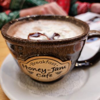 Honey Jam - a cup of coffee on a saucer - Breakfast & Brunch Near Me - Oakbrook Terrace, Illinois