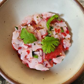 Husk Savannah - Wreckfish Tartare - Southern Near Me - Savannah, Georgia Husk Savannah - Wreckfish Tartare - Southern Near Me - Savannah, Georgia