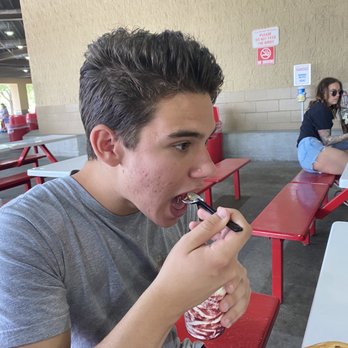 Costco Wholesale - Andrew eating his strawberry ice cream. - Wholesale Stores Near Me - Altamonte Springs, Florida